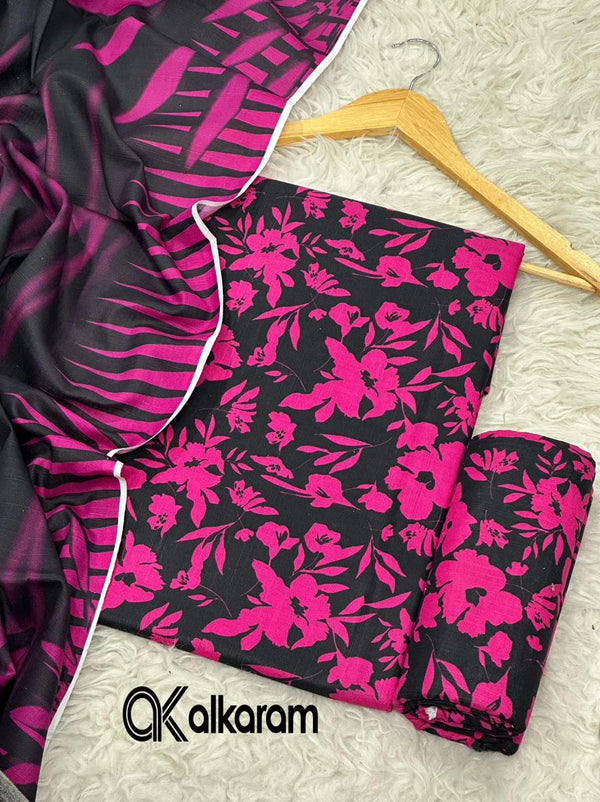 Al-Karam Khaddar 3Piece D-016