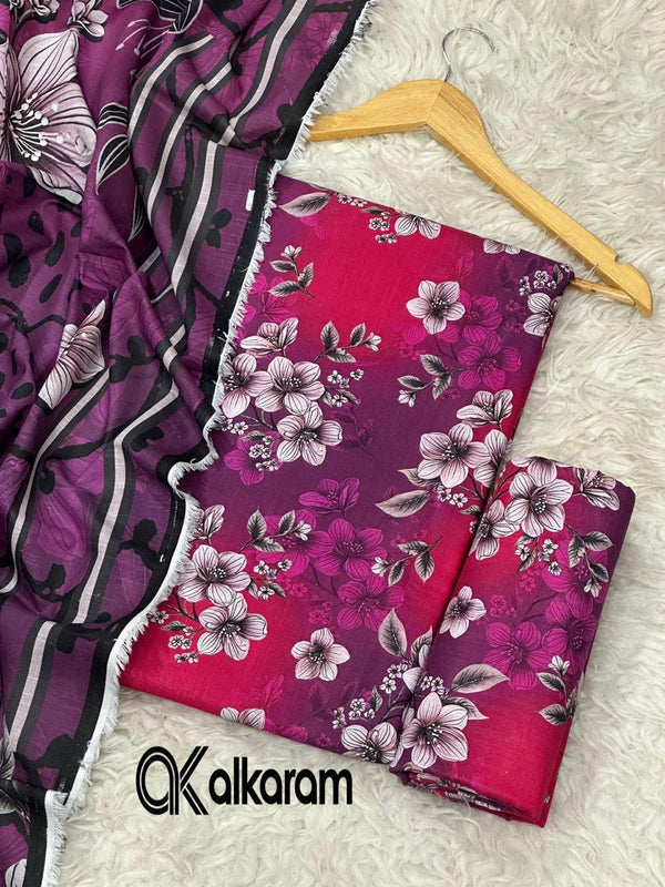 Al-Karam Khaddar 3Piece D-019