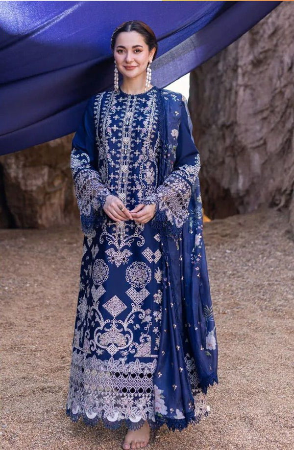 Maria B Embroidered Dhanak 3Piece D-002