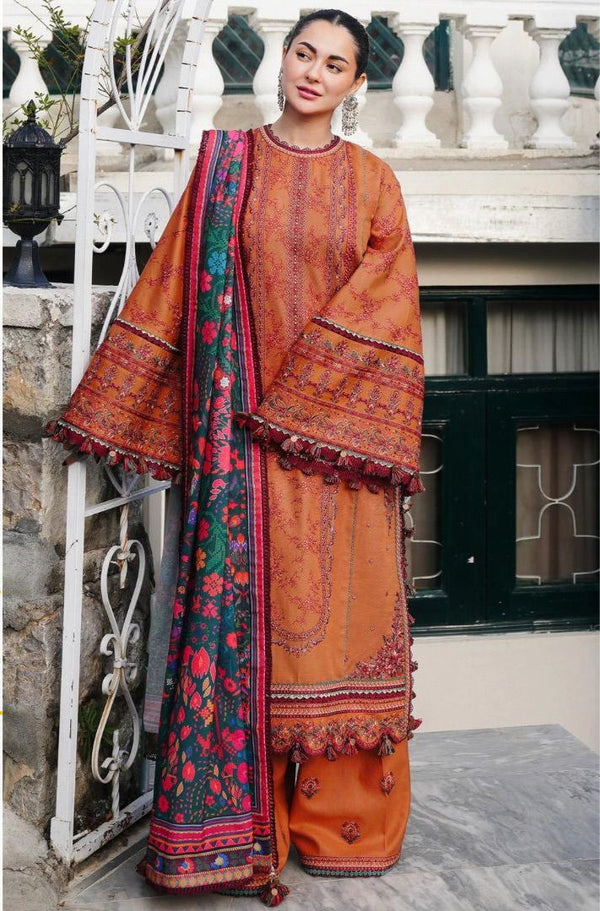 Maria B Embroidered Dhanak 3Piece D-003