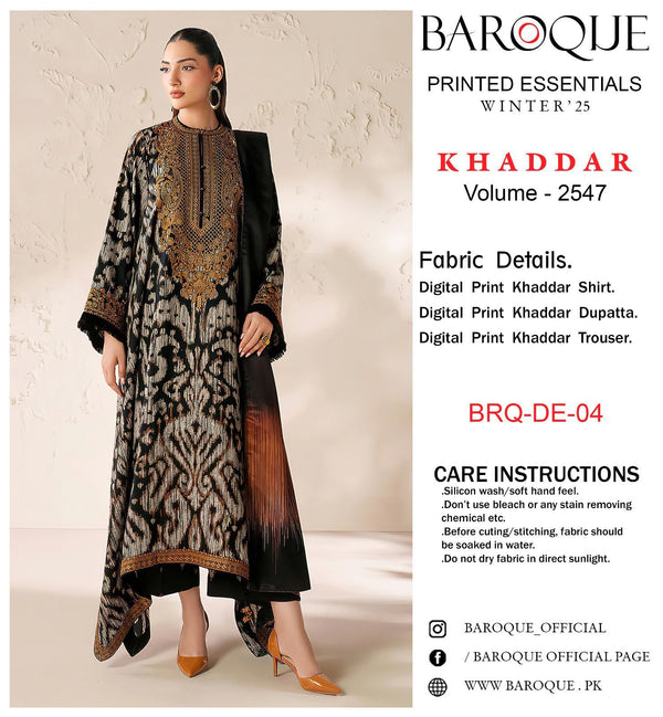 Baroque Khaddar 3Piece D-002