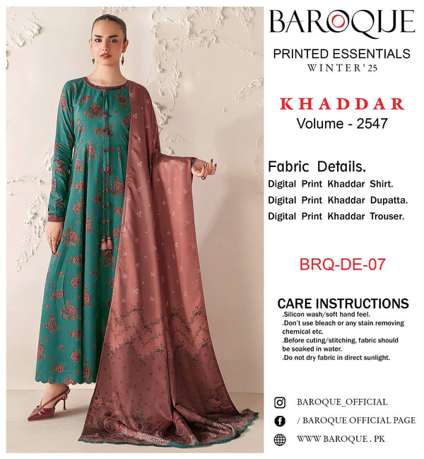 Baroque Khaddar 3Piece D-005